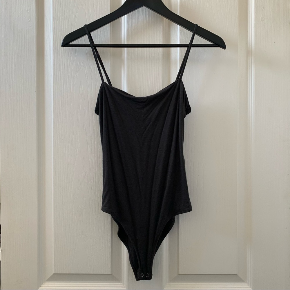 Straight neck tank bodysuit